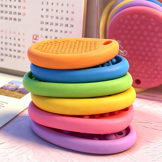 6Pcs Sensory Stone Eraser Set Textured Worry Stone Fidget Eraser Classroom Focus Aid Anxiety Stress Relieving Mini Eraser Toy