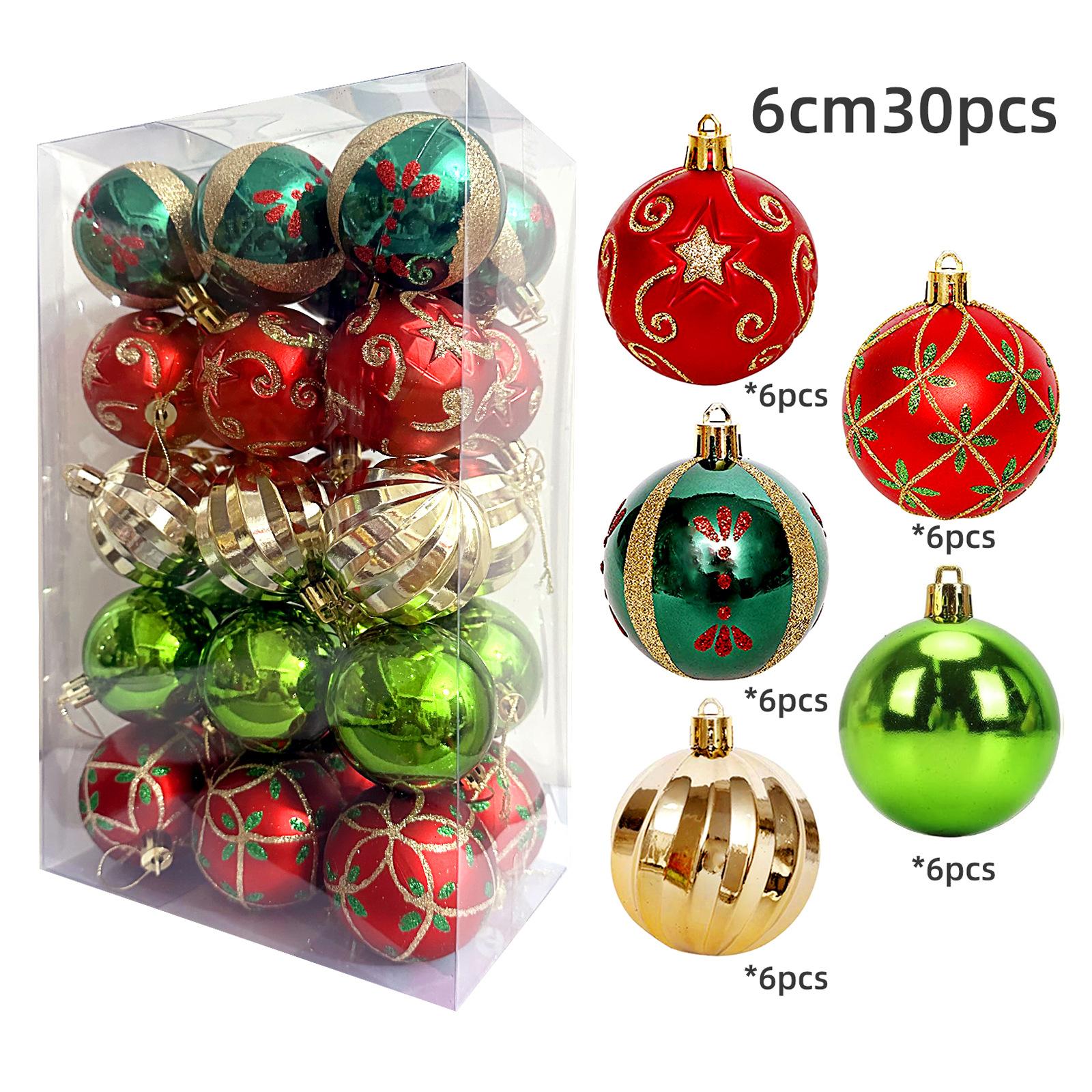 

Handmade Christmas Tree Decorations Cross-Border New Plated Plastic Ball Pendant Ornaments Medium (4 -6 tall)