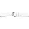 Watch Strap - MY-MONTRE - Double Stitching Elegance - 20mm - White Calfskin - Brushed Stainless Steel Buckle