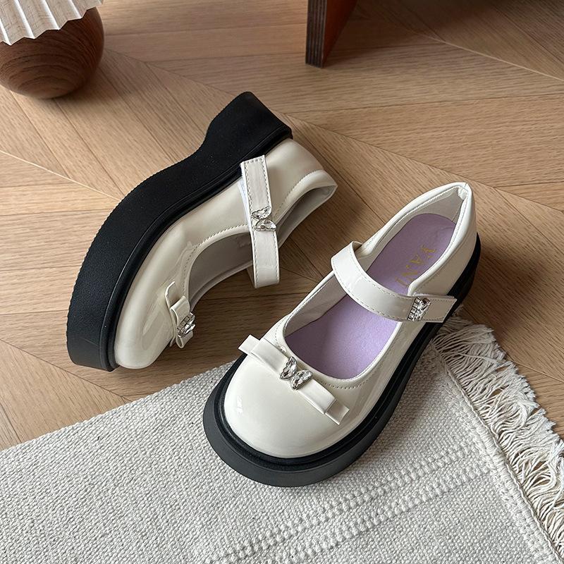 

Черные французские туфли на высоком каблуке с бантом на платформе из кожи женские весенние новые с юбкой ретро с мелким вырезом Мэри Джейн туфли-лодочки 39 бежевый