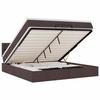 VidaXL Ottoman Bed and Mattress and LED Dark Brown 180x200cm Fabric Upholstered Bed 3312495