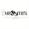 1pc Mr and Mrs Sign with Wedding Rings - Elegant Metal Master Bedroom Décor, Perfect Wedding Gift, Anniversary Sign for Couples