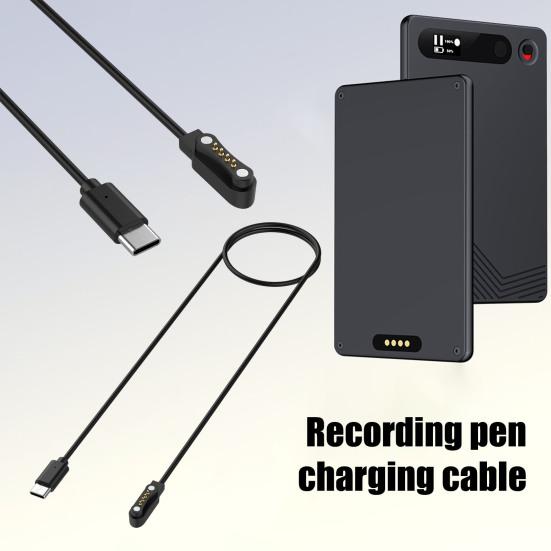 USB-C Magnetic Charging Cable for PLAUD Note AI Voice Recorder Easy Access Power Charger Cord Replacement Voice Recorder Accessories