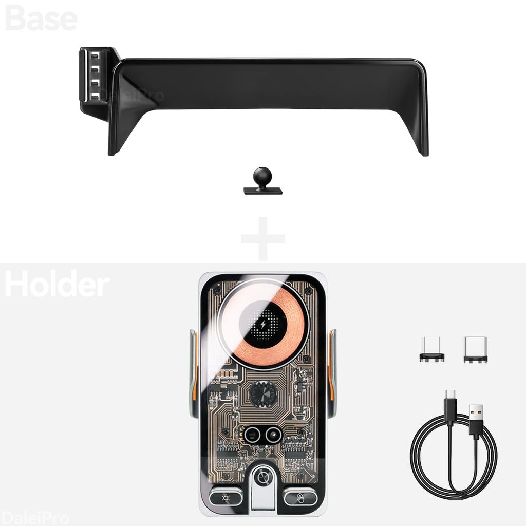 Für Mazda CX-5 CX5 KF 2021-2025 Auto Handyhalter Bildschirm Feste Klemme Kabelloses Ladegerät Maßgeschneiderte Handy-Bildschirmbasis Zubehör