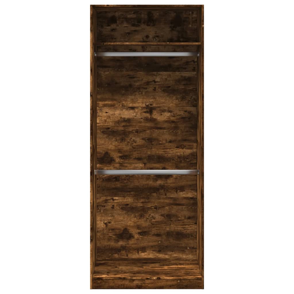 Vidaxl Szafa, Przydymiony Dąb, 80X50X200 Cm, Materiał Drewnopochodny