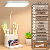 Smart LED Desk Lamp with Eye Protection, Pen Holder, and Bedside Night Light for Students