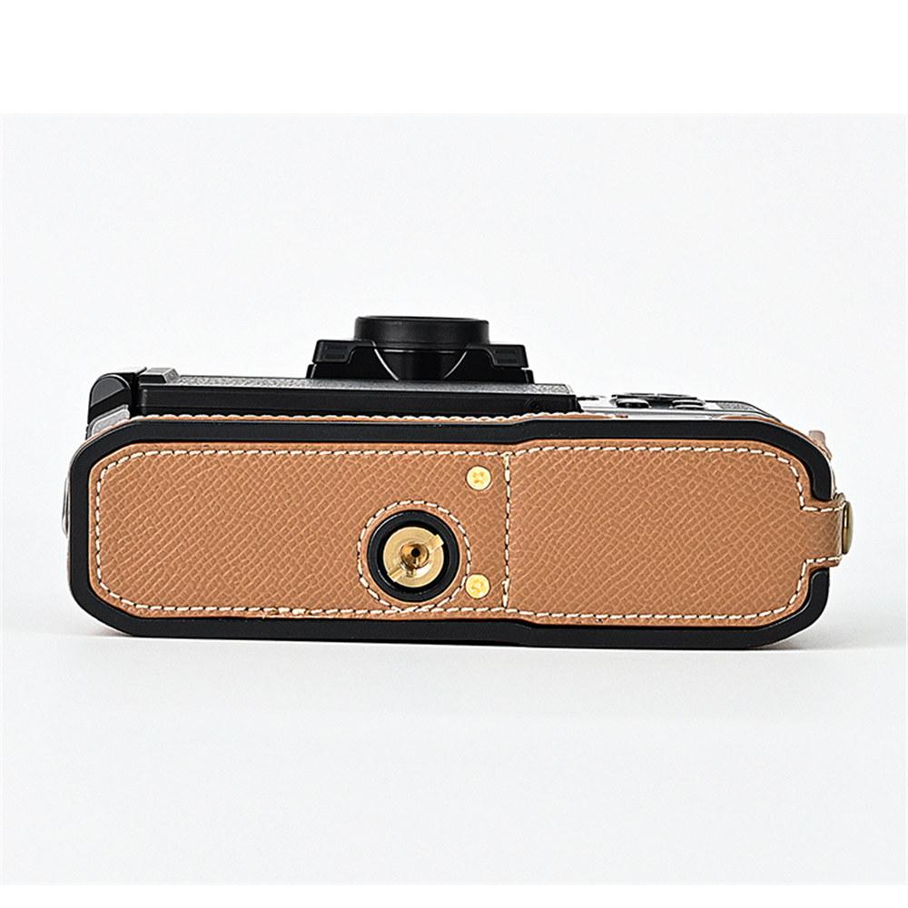Palm Print PU Leather Camera Half Body Case For Nikon Zfc ZFC Battery Opening Bottom Cover With Hand Strap