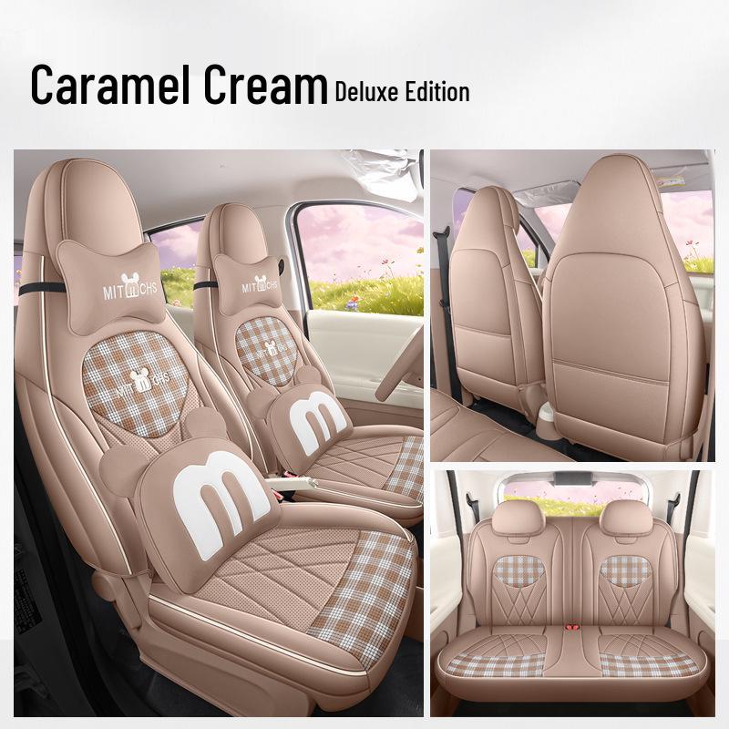 Fifth-Generation 2026 Wuling Hongguang MINIEV Four-Door Seat Covers – Full Coverage Leather Cushions for All Seasons