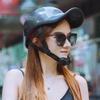 Retro Motorcycle Half Helmet with Adjustable Nylon Chin Strap Scoop Helmet Electric Car Helmet