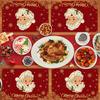 Linen Christmas Santa Claus Placemats Kitchen Dinging Table Decor Christmas Decorations for Home 2026 Navidad New Year Table Mat
