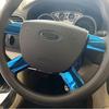 Stainless Steel & ABS Decorative Decals for 2005-2014 Ford Focus Steering Wheel Trim