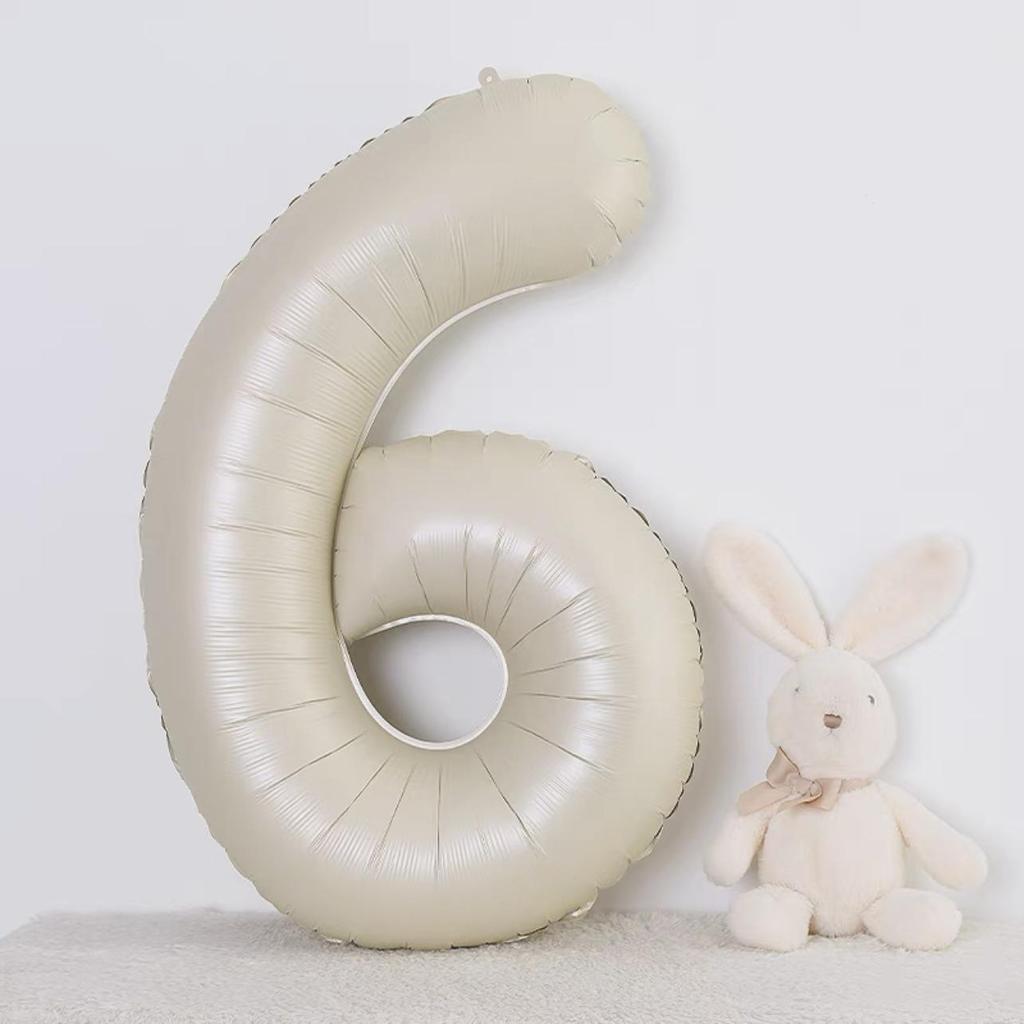 40-Inch Cream Number Balloon for Kids' First Birthday Party Decoration