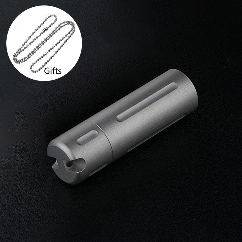 Titanium Alloy Mini Waterproof Sealed Capsule Medicine Case Travel Multi-function Storage Container Bottle Outdoor Home Tool