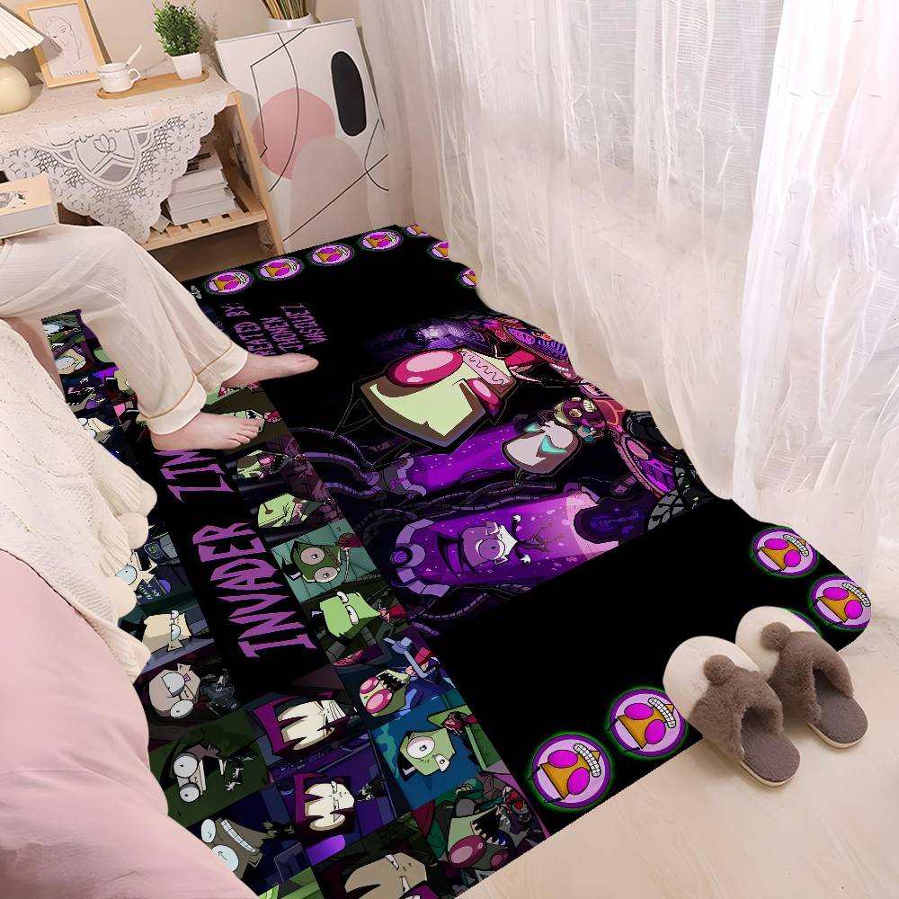 Invader Zim Hippie Bathroom Mat Anti-slip Absorb Water Long Strip Cushion Bedroon Mat Hotel Decor Mat