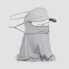 Ice Silk Sunscreen Hats Mask Women Men Summer Breathable Outdoor Sports Hat-Brim Thin Traceless Facemask Uv Protection Caps