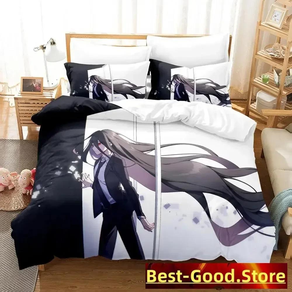 Danganronpa V3 Bettwäsche-Set Cartoon Anime Dreiteiliges Set Erwachsener Kind Schlafzimmer Bettbezug-Sets Kawaii Mädchen Bettdecke Bettwäsche-Sets