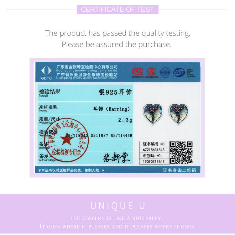 BAMOER 925 Sterling Silver Colorful Zircon Oil Drop Vintage Moth Pendant for Women Fine Jewelry