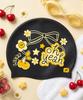 Tieseunain Sugar Pop Silicone Swim Cap Black