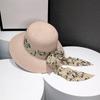 Chic Women's Summer Sun Hat with Bowknot - Breathable, Lightweight Straw Bucket Hat for Beach & Seaside Outings