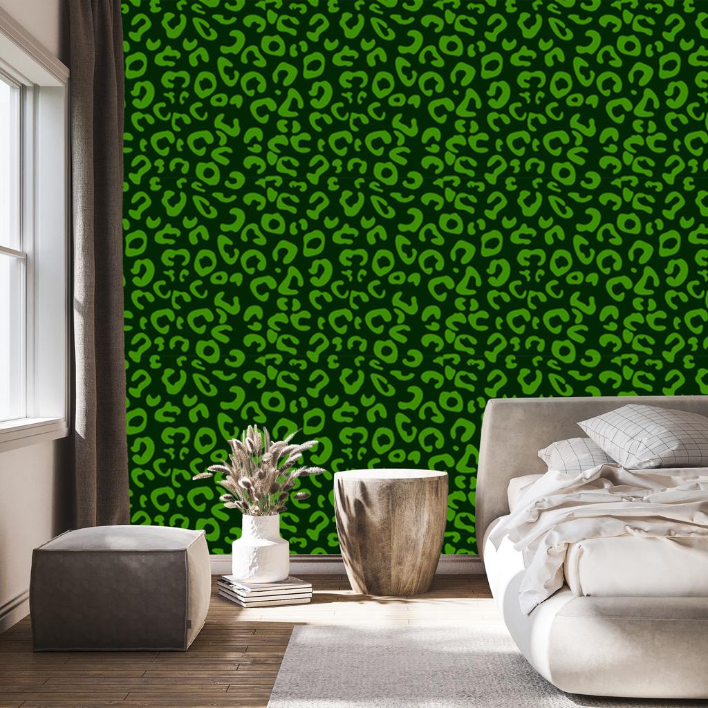 Bottle Green Leather Wallpaper for Living Room and Bedroom 50x1000