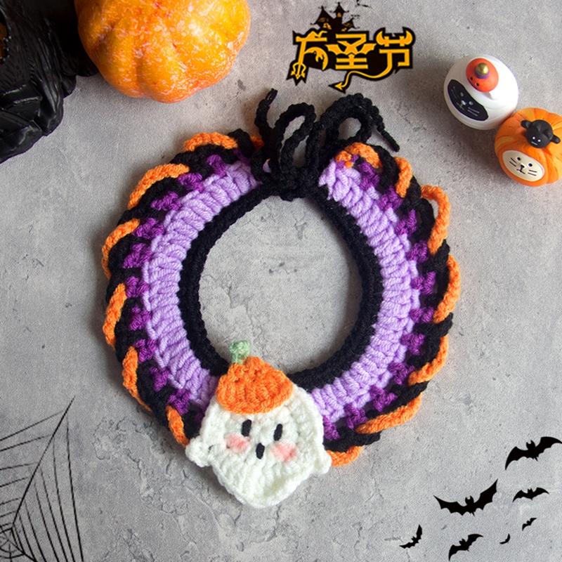 Halloween Cat Costume Collar Dog Clothing Pet Scarf Collar Cat Halloween Party Costume Cute Cat Scarf Halloween Decoration