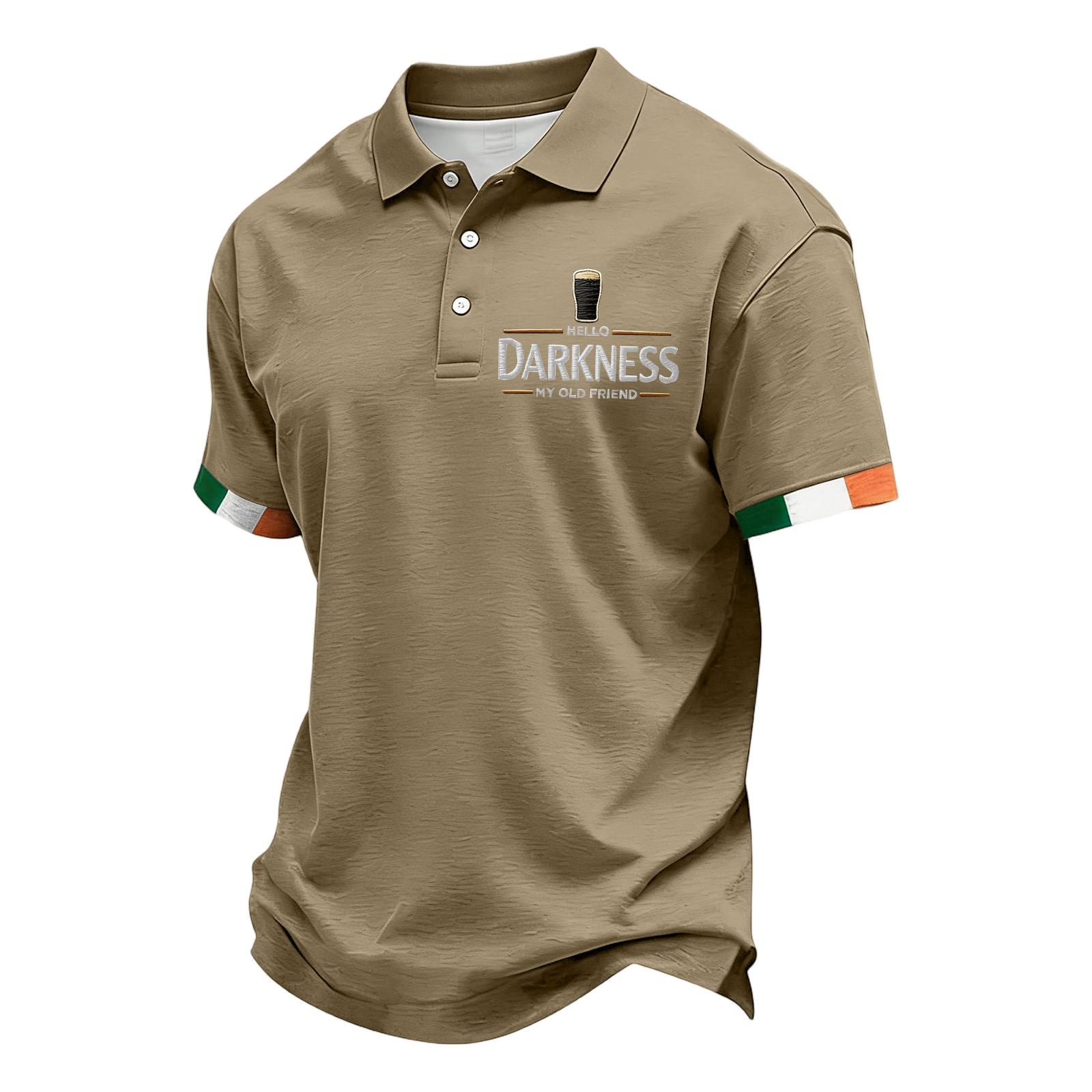 Men s Stand Collar Decorative Button Casual Short-Sleeve Shirt XXXL 1600₽