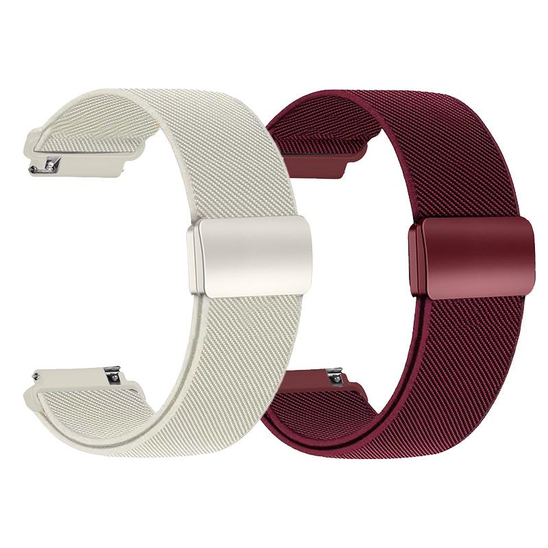 1-2PCS 20/22mm Magnetic strap for Samsung Galaxy Watch 7 6 5 4 40/44mm 6Classic 47mm Nylon Loop band for Huawei Watch GT5 Pro 4