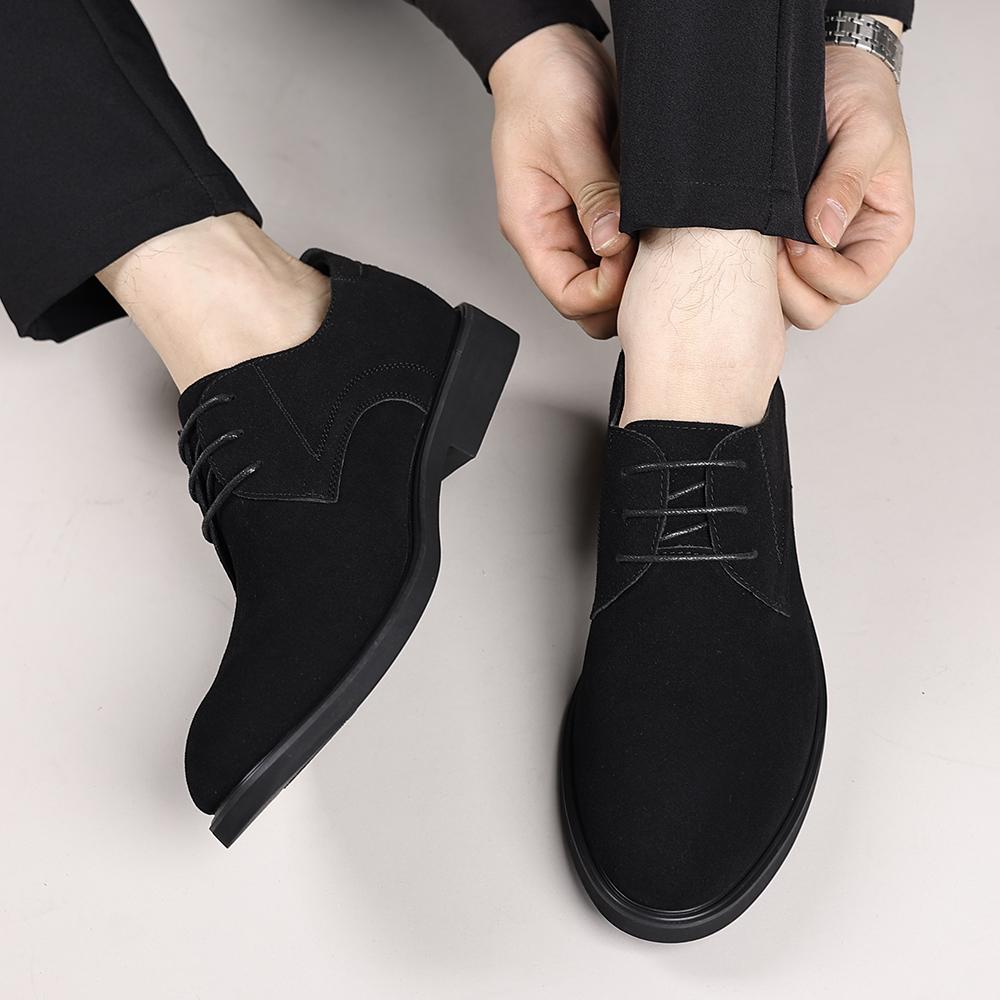 Fashion High Quality Mens Business Dress Shoes British Style Men Leather Dress Oxfords Shoe New Trend Pu Leather Men's Walking  Shoes