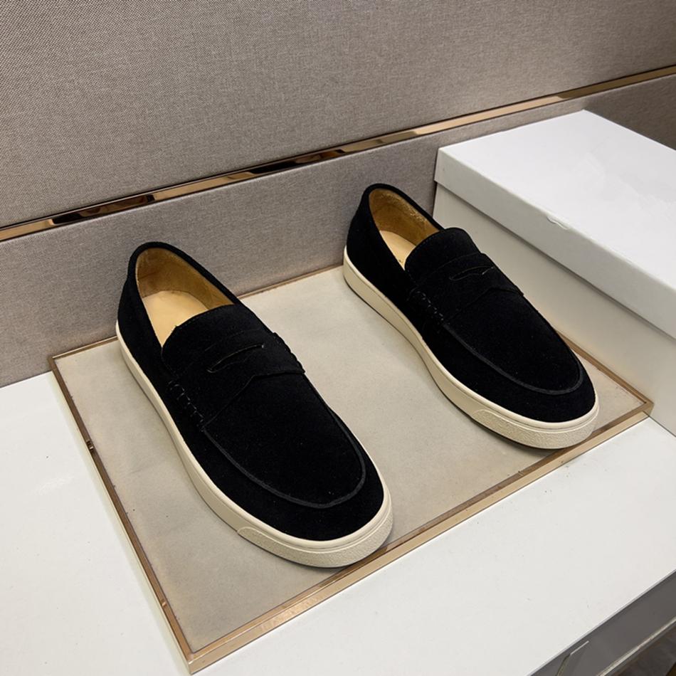 

Мужская обувь BC, осень 2023, новые туфли на плоской подошве из натуральной кожи с повседневными однотонными мужскими лоферами 44