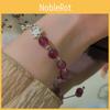 Artistic Geometric Lotus Butterfly Bracelet Vintage Alloy Design For Women