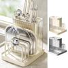 Cutter Block Holder Chopstick Holder Cutter Rack Household Organizing Rack Kitchen Storage Supplies Holds Spoon Pot Lid
