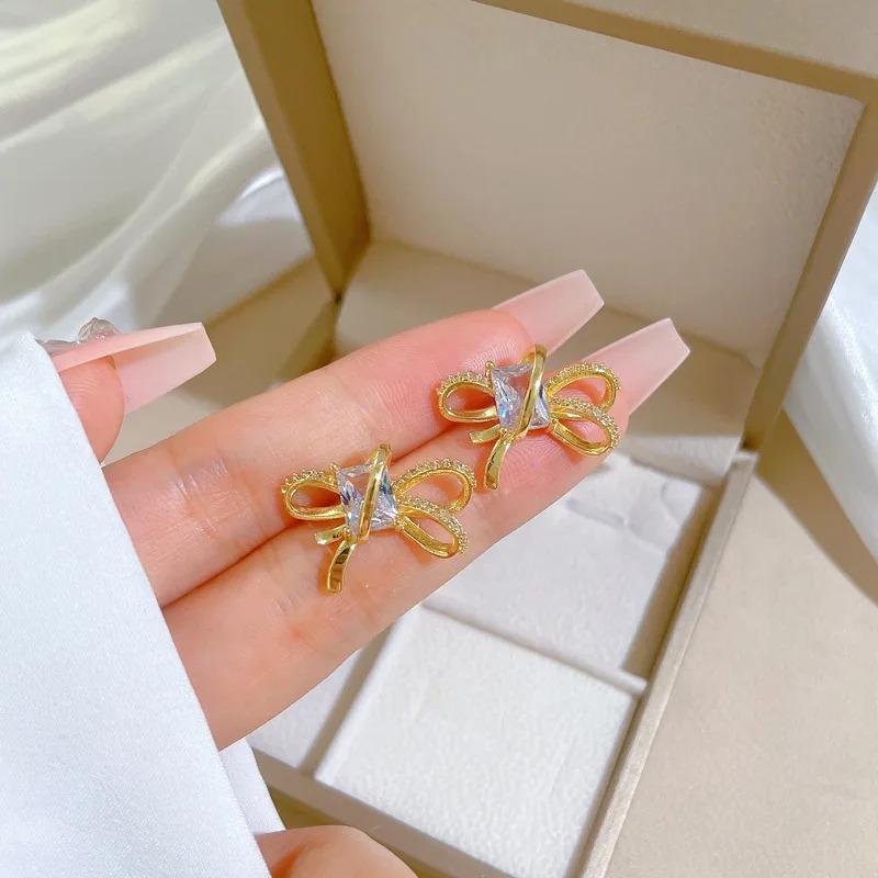 L316 Stainless Steel Beads Chain Hollow Bowknot Pendant Necklace for Women Niche Simple Jewery Accessory