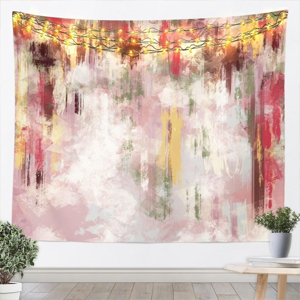 Black Black White Tapestry Kids Abstract Art Design Wall Art for womem Modern Geometric Wall Hanging Blanket Breathable Soft