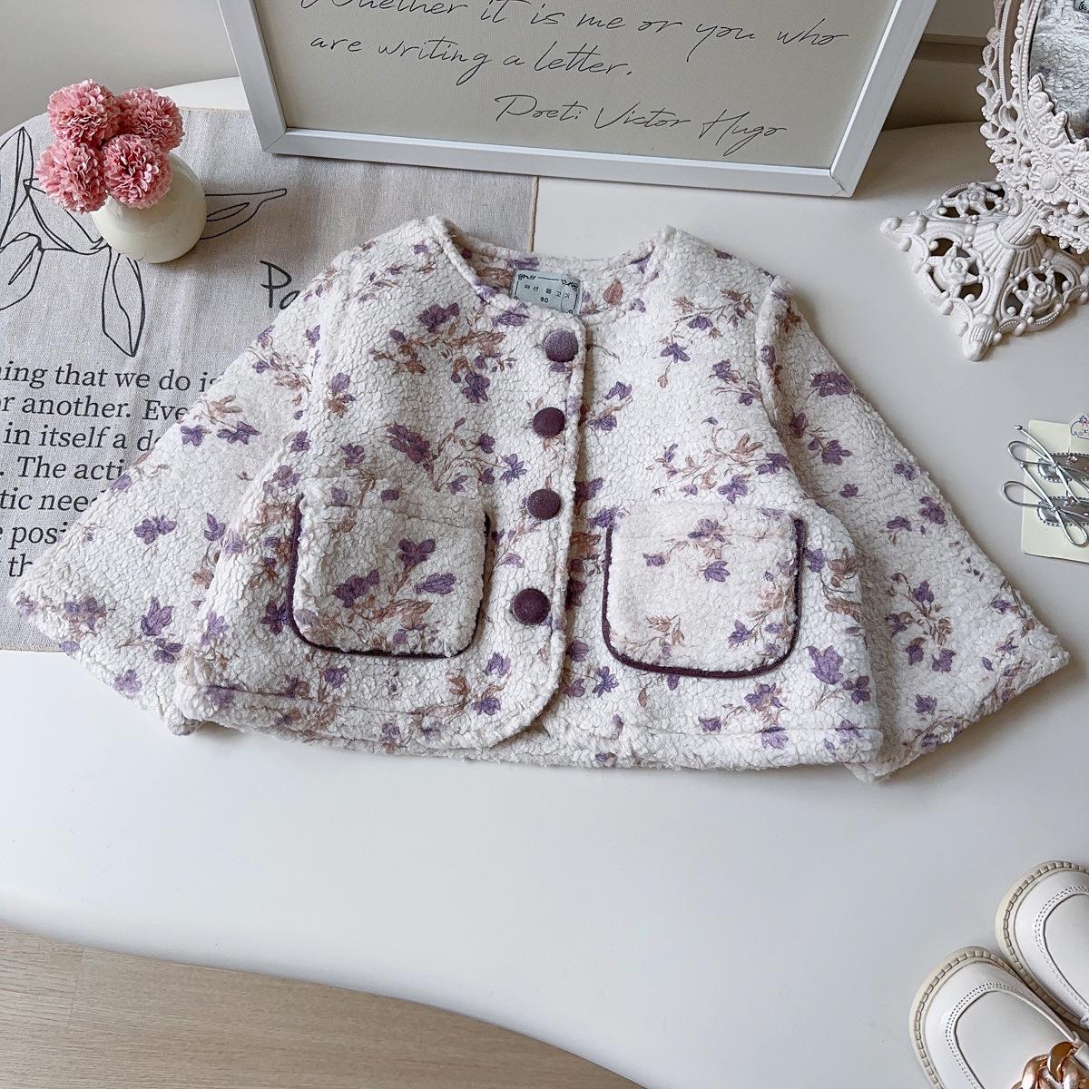 Girls Stylish Winter Cotton Jacket - Thickened, Warm, Fashionable (AWB083) Size 100