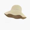 Simple foldable travel vacation sunscreen beach bucket hat straw hat women's summer tide face visor