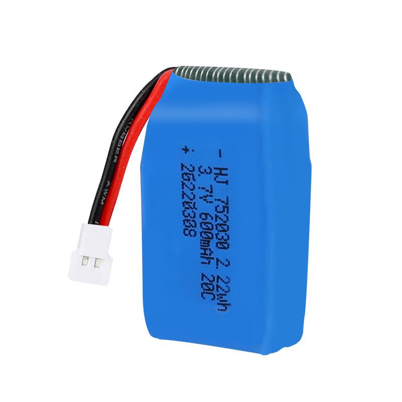 3.7V 600mAh 25C Lithium Battery for X9 Remote Control Aircraft 752030.