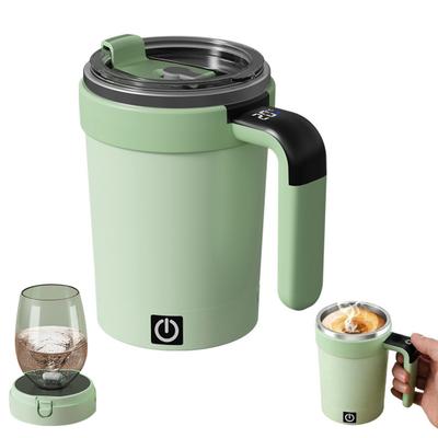 Automatic Stirring Coffee Mug Digital Temperature Display Insulated Smart Self Stirring Mug Portable Electric Mixing Cup