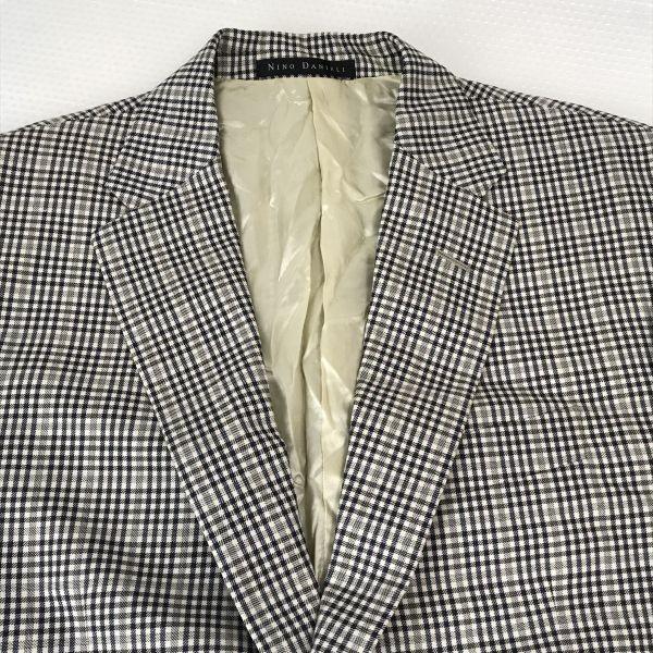 Nino Danieli Tailored Jacket Fully Lined Men L 50 Beige Check(USED)