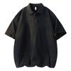 Lapel Short Sleeve Polo Shirt Men's Loose Casual Top