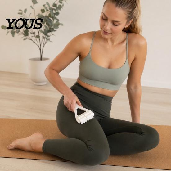 Portable Body Massager 3D Printed Handheld Massage Roller, Manual Therapy Tool with Multi-Knob Burr-free Roller Textured for Thigh, Leg, Arm,