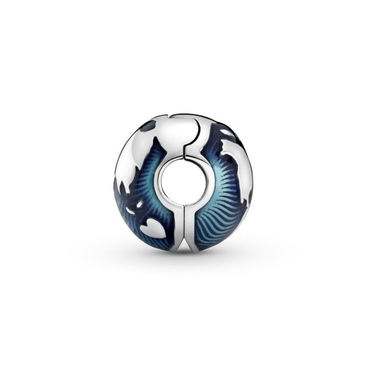 Pandora Blue Earth Non-Silicone Fixed 925 Silver Ear Clips Women ear clips 799429C01