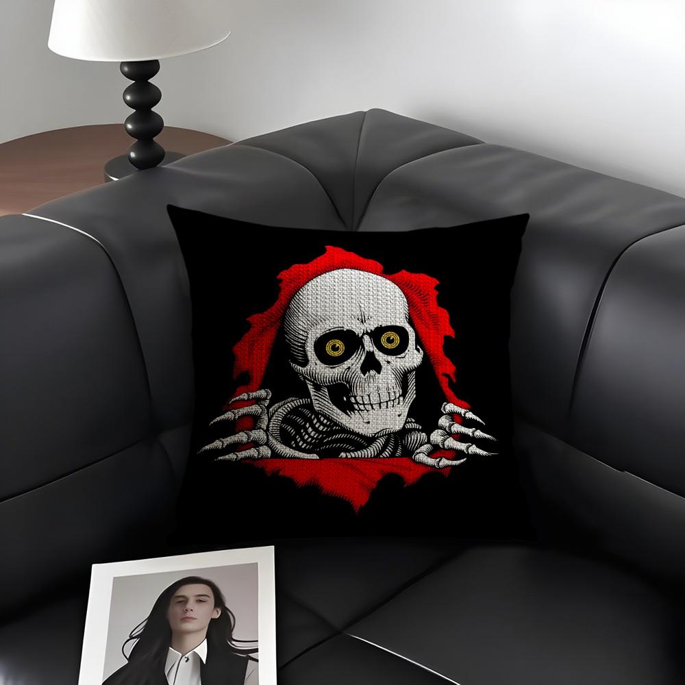 

PPowell PeraltaA Logo Cushion Cover Natural Linen Organic Fabric DoubleSided Printing Sofa Home Decor Gift Pillow Case 30x30cm