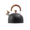 Dzannc Whistling Induction Cooking Large Scandinavian Stainless Wide Mouth Wood Grain Barley Tea High Heat Induction Cute and Stylish Camping Kettle