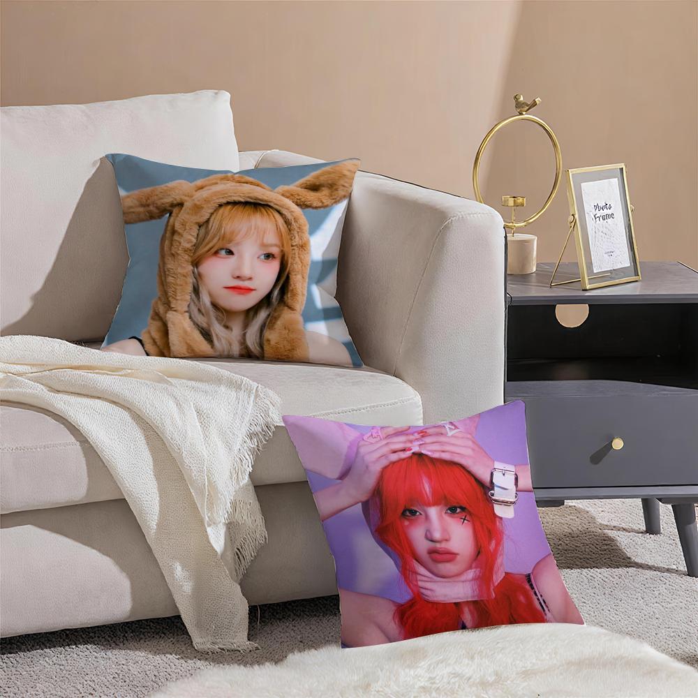 YUQI Chinese Singer Cushion Cover Silky Short Plush Invisible Zipper Dustproof Sofa Pillow Case for Home Decor