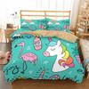 Print Cartoon Animal Dachshund Bedding Set Bedroom Decorative Quilt Cover With Pillowcases Cute Pet Dog,Dinosaur,deer,unicorn