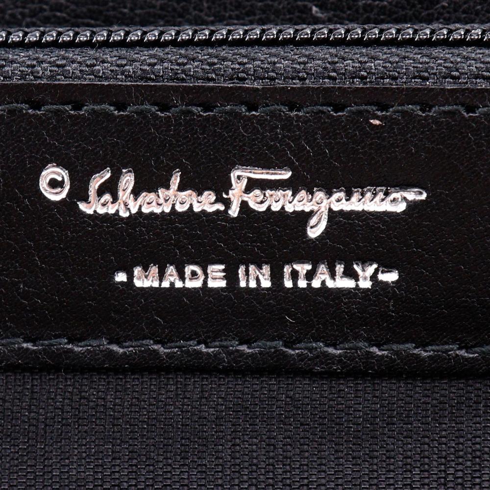 Salvatore Ferragamo Purse Black Calfskin Unisex Used
