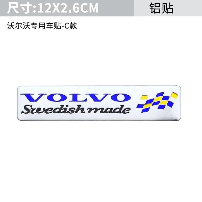 Car Accessories 3D Aluminum Emblem Badge Car Stickers Decal For Volvo Xc60 Xc90 V40 V60 S60 V50 V90 S80 C40 XC40 V70 XC70 C30