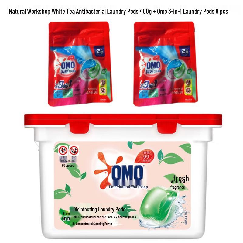 OMO Natural Workshop White Tea Laundry Pods