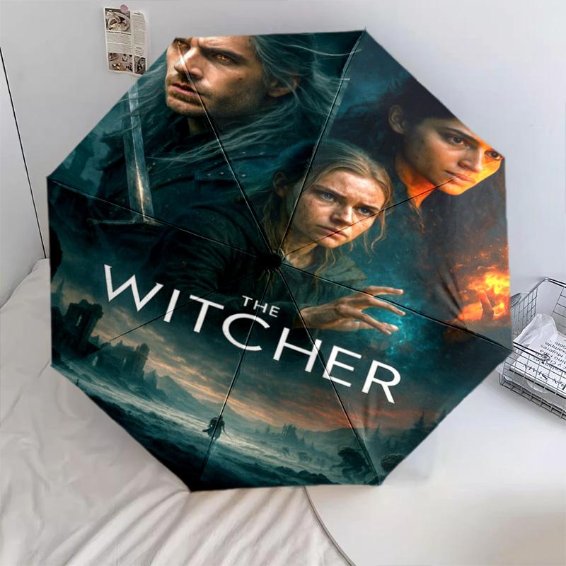Witcher Trilogy Automatic Umbrella - Suitable Travel Outdoor Portable Umbrella Birthday Gift Daily Essentials