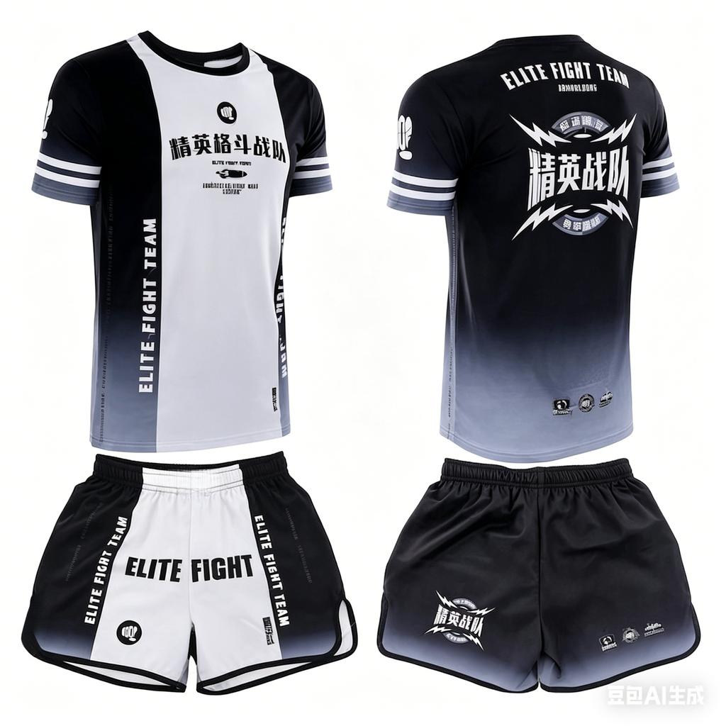 2026 Summer MMA Training Suit Quick Dry Combat Sportswear Set Bold Pink & Black Graphic Shorts & T-Shirt Outfit for Kids